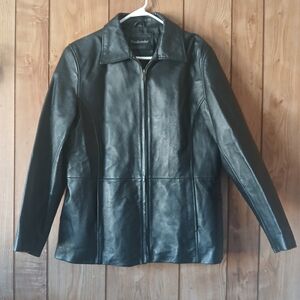 Vintage 100% Leather Coat Dunbrooke Womens size Large